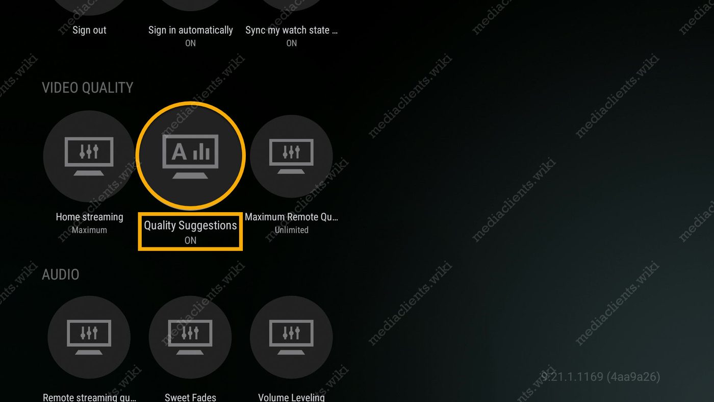 Quality Suggestions toggle ON