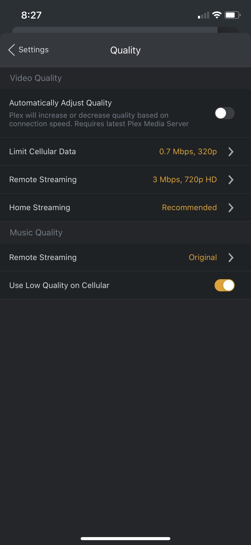 Show All option on iOS